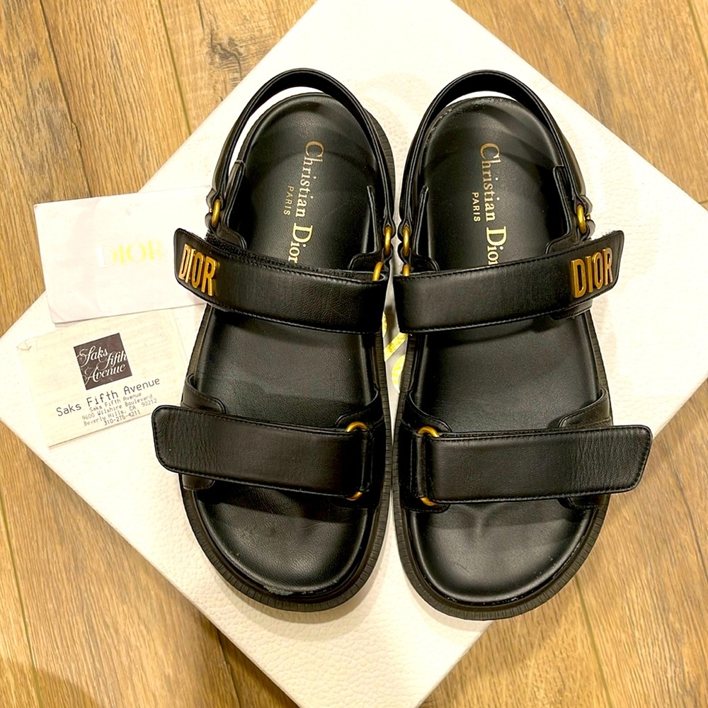 DIOR DIORACT SANDAL - LAMBSKIN - 37.5